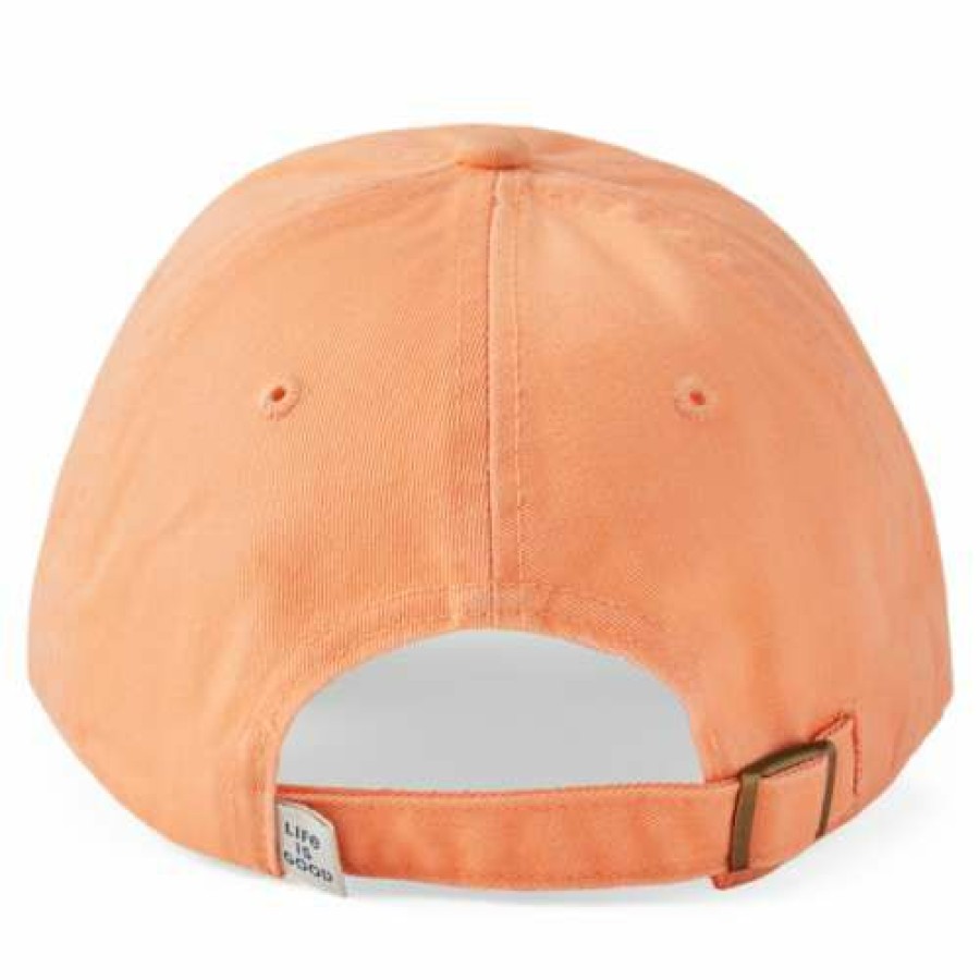 Accessories * | Flash Sale Hats & Caps Women'S Life Is Good Retro Mountains Chill Adjustable Hat Canyon Orange