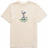 Clothing * | Hot Sale Shirts Men'S Life Is Good Jake Golf Crusher T-Shirt White Putty