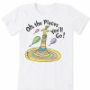 Clothing * | Promo Shirts Women'S Life Is Good Oh The Places Funnel T-Shirt Cloud White