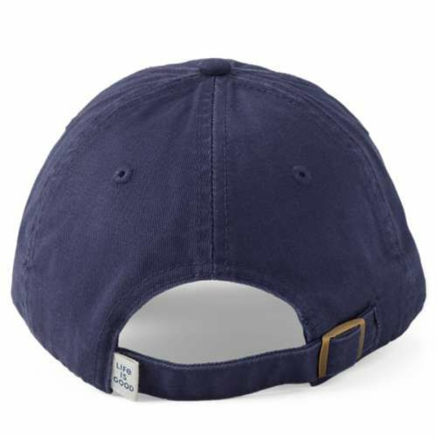 Accessories * | Top 10 Hats & Caps Women'S Life Is Good Optimist Athletic Adjustable Hat Darkest Blue