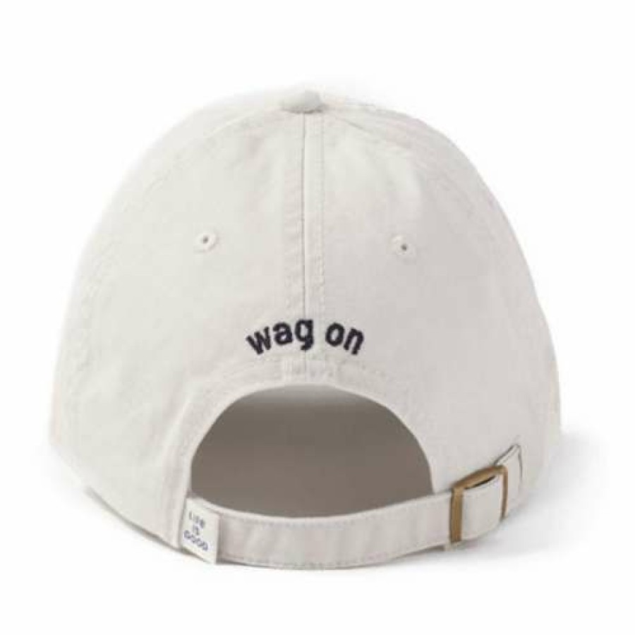 Accessories * | Budget Hats & Caps Women'S Life Is Good Wag On Dog Chill Adjustable Hat