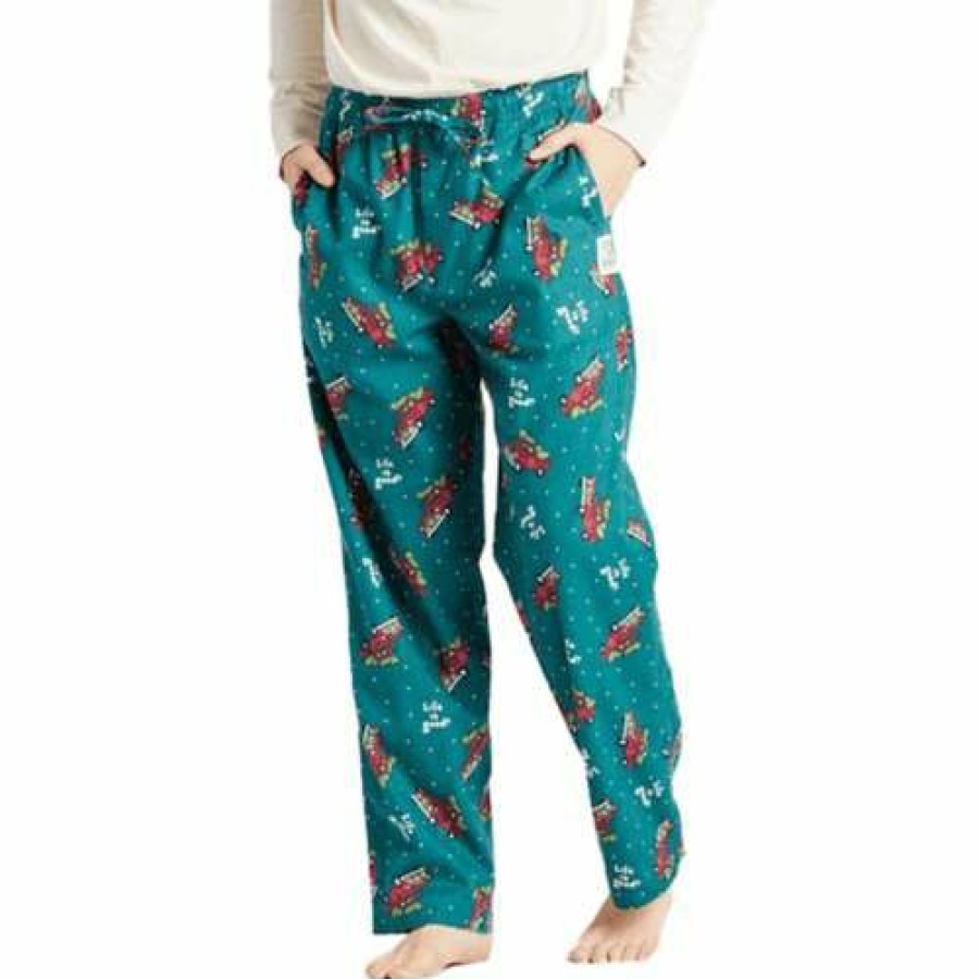 Clothing * | Best Reviews Of Pajamas & Robes Men'S Life Is Good Holiday Pickup Pattern Classic Sleep Pants Spruce Green