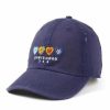 Accessories * | Best Sale Hats & Caps Women'S Life Is Good 365 Hearts Sunwashed Chill Adjustable Hat