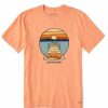 Clothing * | Brand New Shirts Men'S Life Is Good Dock Dog Sunset Crusher T-Shirt Orange Canyon