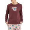 Clothing * | New Shirts Women'S Life Is Good Hot Chocolate Mug Long Sleeve T-Shirt Mahogany Brown