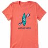 Clothing * | Best Reviews Of Shirts Women'S Life Is Good Just Add Water Kayak Crusher T-Shirt Mango Orange