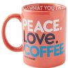 Home & Yard * | Cheapest Mugs And Cups Life Is Good Peace Love Coffee Mug