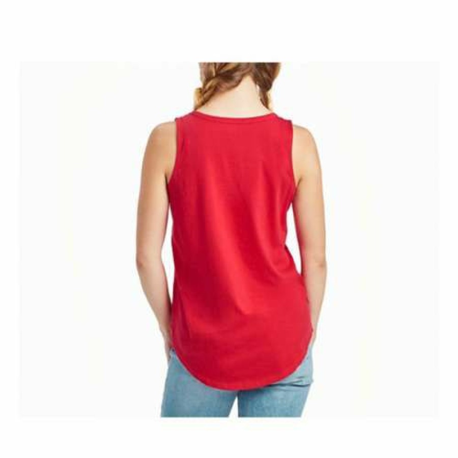 Clothing * | Best Pirce Tanks Women'S Life Is Good Be The Person Retriever Sleeveless Tank Top Pos Red