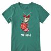 Clothing * | Best Deal Shirts Women'S Life Is Good Be Kind Cindy Lou T-Shirt Spruce Green