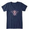 Clothing * | Buy Shirts Women'S Life Is Good Sweet Nectar T-Shirt Dark Blue