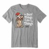 Clothing * | Discount Shirts Men'S Life Is Good Best Things Max Crusher T-Shirt Heather Grey