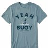 Clothing * | Best Sale Shirts Men'S Life Is Good Yeah Buoy Crusher T-Shirt Blue