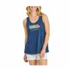 Clothing * | Discount Tanks Women'S Life Is Good Chair Spectrum Textured Slub Tank Top Darkest Blue