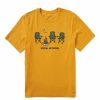 Clothing * | Best Reviews Of Shirts Men'S Life Is Good Social Network Camp Crusher T-Shirt Gold