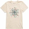 Clothing * | Flash Sale Shirts Women'S Life Is Good Beauty In All Directions Crusher T-Shirt Putty White