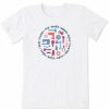 Clothing * | Top 10 Shirts Women'S Life Is Good Handyman Circle Crusher Tee Cloud White