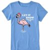 Clothing * | Top 10 Shirts Women'S Life Is Good Let It Snow Somewhere Else T-Shirt Corn Blue