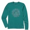 Clothing * | Best Reviews Of Shirts Women'S Life Is Good Joy Explosion Long Sleeve T-Shirt Spruce Green