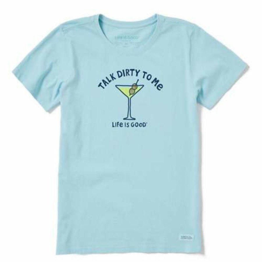 Clothing * | Wholesale Shirts Women'S Life Is Good Dirty T-Shirt Beach Blue