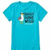 Clothing * | Best Reviews Of Shirts Women'S Life Is Good Gulls Gone Wild Crusher Lite T-Shirt Island Blue