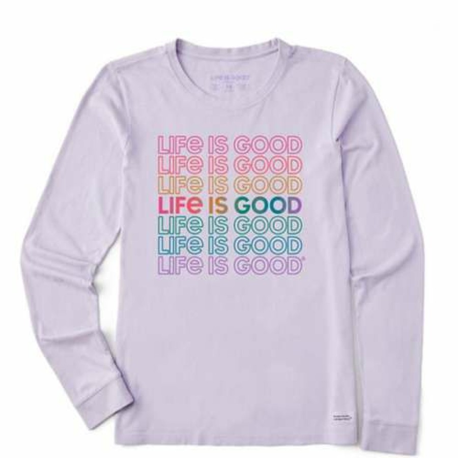 Clothing * | Best Deal Shirts Women'S Life Is Good Multistack Long Sleeve Shirt