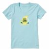 Clothing * | Flash Sale Shirts Women'S Life Is Good Life Gives You T-Shirt Blue