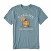 Clothing * | Deals Shirts Men'S Life Is Good Call Me Old Fashioned T-Shirt Smoky Blue