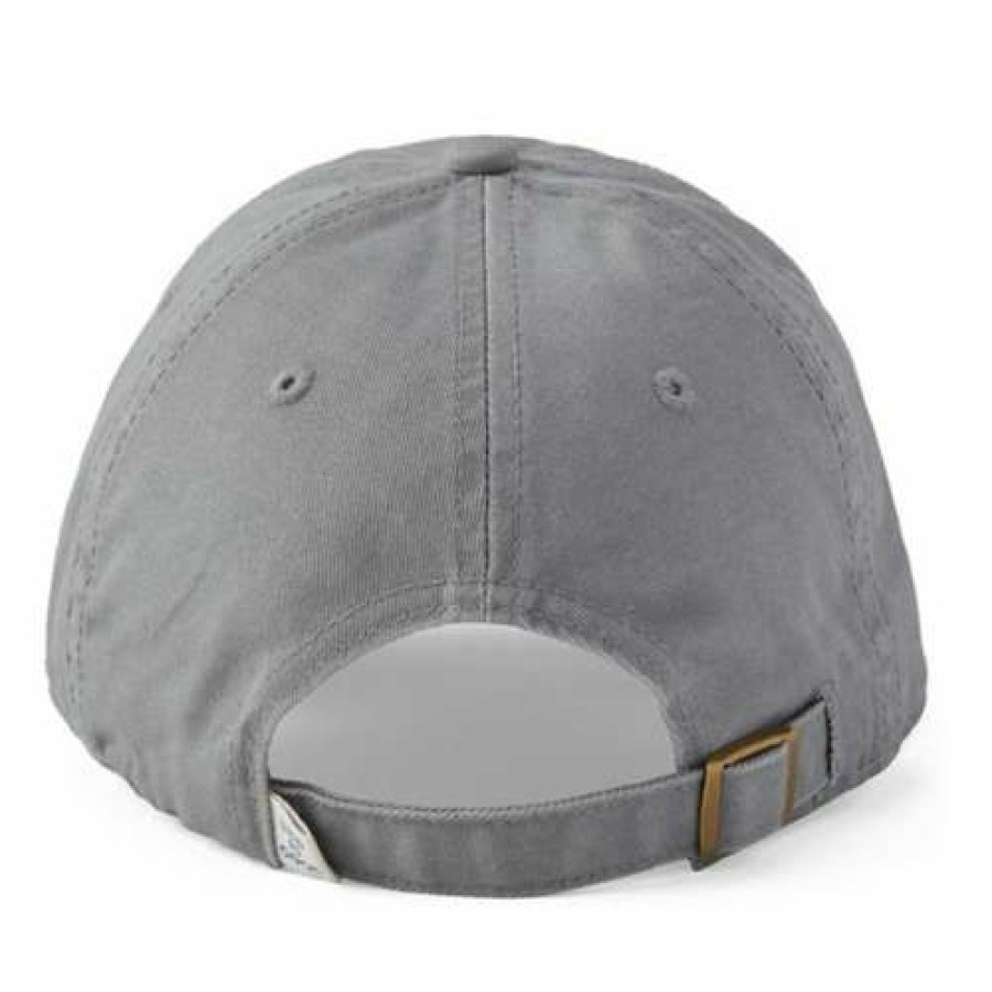 Accessories * | Promo Hats & Caps Women'S Life Is Good Good Vibes Daisies Chill Adjustable Hat Slate Gray