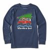 Clothing * | Cheap Shirts Kids' Life Is Good Grinch And Max Who-Ville Or Bust Long Sleeve Crusher T-Shirt Dark Blue